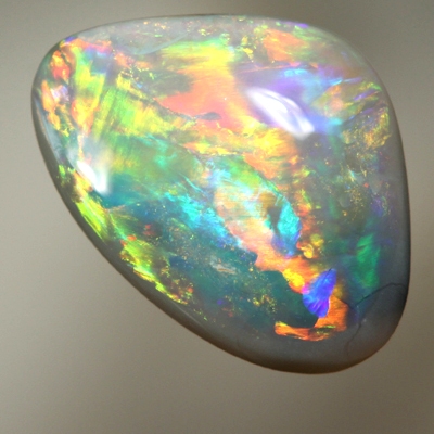 SOLID SEMI BLACK OPAL Rolling flashes of crispy bright fire 